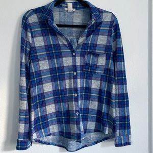 Plaid button down shirt